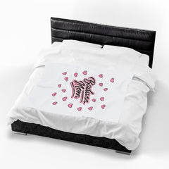 The "Badass Mom" Signature Velveteen Blanket — Premium Plush Retro Throw