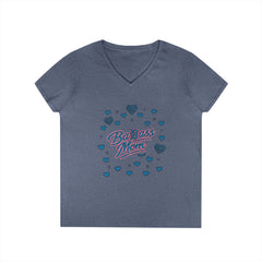 Badass Mom: Detroit Edition V-Neck — Premium Motor City Cotton Tee