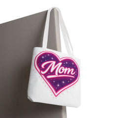Cosmic Heart Mom Signature AOP Tote — Vibrant Galaxy Print Bag