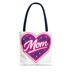 Cosmic Heart Mom Signature AOP Tote — Vibrant Galaxy Print Bag