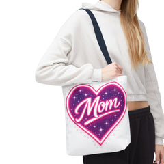 Cosmic Heart Mom Signature AOP Tote — Vibrant Galaxy Print Bag