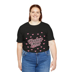 The "Badass Mom" Retro Graphic Tee — Premium Short Sleeve Shirt