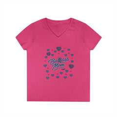 Badass Mom: Detroit Edition V-Neck — Premium Motor City Cotton Tee