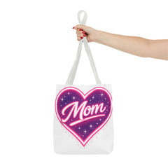 Cosmic Heart Mom Signature AOP Tote — Vibrant Galaxy Print Bag
