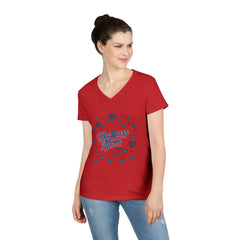 Badass Mom: Detroit Edition V-Neck — Premium Motor City Cotton Tee