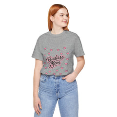 The "Badass Mom" Retro Graphic Tee — Premium Short Sleeve Shirt