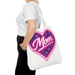 Cosmic Heart Mom Signature AOP Tote — Vibrant Galaxy Print Bag