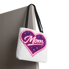 Cosmic Heart Mom Signature AOP Tote — Vibrant Galaxy Print Bag