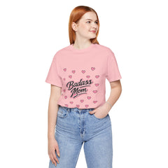 The "Badass Mom" Retro Graphic Tee — Premium Short Sleeve Shirt