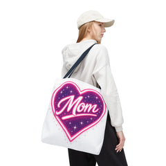 Cosmic Heart Mom Signature AOP Tote — Vibrant Galaxy Print Bag