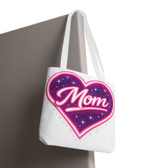 Cosmic Heart Mom Signature AOP Tote — Vibrant Galaxy Print Bag
