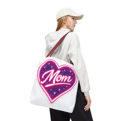 Cosmic Heart Mom Signature AOP Tote — Vibrant Galaxy Print Bag