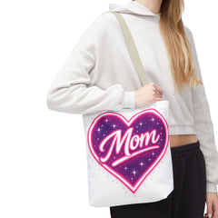 Cosmic Heart Mom Signature AOP Tote — Vibrant Galaxy Print Bag