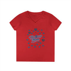 Badass Mom: Detroit Edition V-Neck — Premium Motor City Cotton Tee