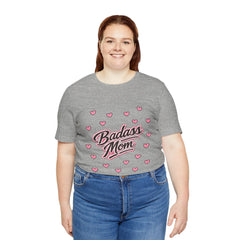 The "Badass Mom" Retro Graphic Tee — Premium Short Sleeve Shirt