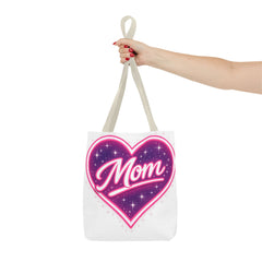 Cosmic Heart Mom Signature AOP Tote — Vibrant Galaxy Print Bag