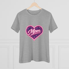 Glowing Heart "Mom" Graphic T-Shirt — Premium Celestial Cotton Tee