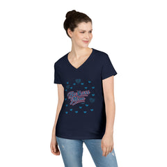 Badass Mom: Detroit Edition V-Neck — Premium Motor City Cotton Tee