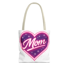 Cosmic Heart Mom Signature AOP Tote — Vibrant Galaxy Print Bag
