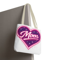 Cosmic Heart Mom Signature AOP Tote — Vibrant Galaxy Print Bag