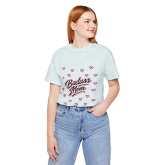 The "Badass Mom" Retro Graphic Tee — Premium Short Sleeve Shirt