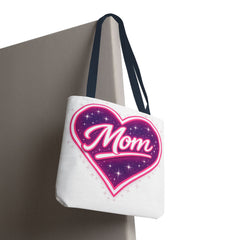 Cosmic Heart Mom Signature AOP Tote — Vibrant Galaxy Print Bag