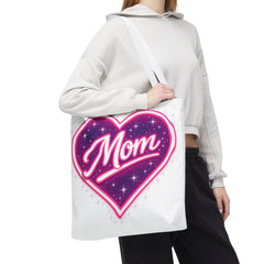 Cosmic Heart Mom Signature AOP Tote — Vibrant Galaxy Print Bag