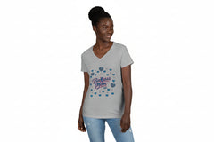 Badass Mom: Detroit Edition V-Neck — Premium Motor City Cotton Tee