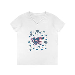 Badass Mom: Detroit Edition V-Neck — Premium Motor City Cotton Tee