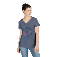 Badass Mom: Detroit Edition V-Neck — Premium Motor City Cotton Tee