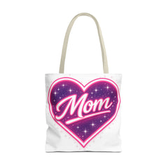 Cosmic Heart Mom Signature AOP Tote — Vibrant Galaxy Print Bag