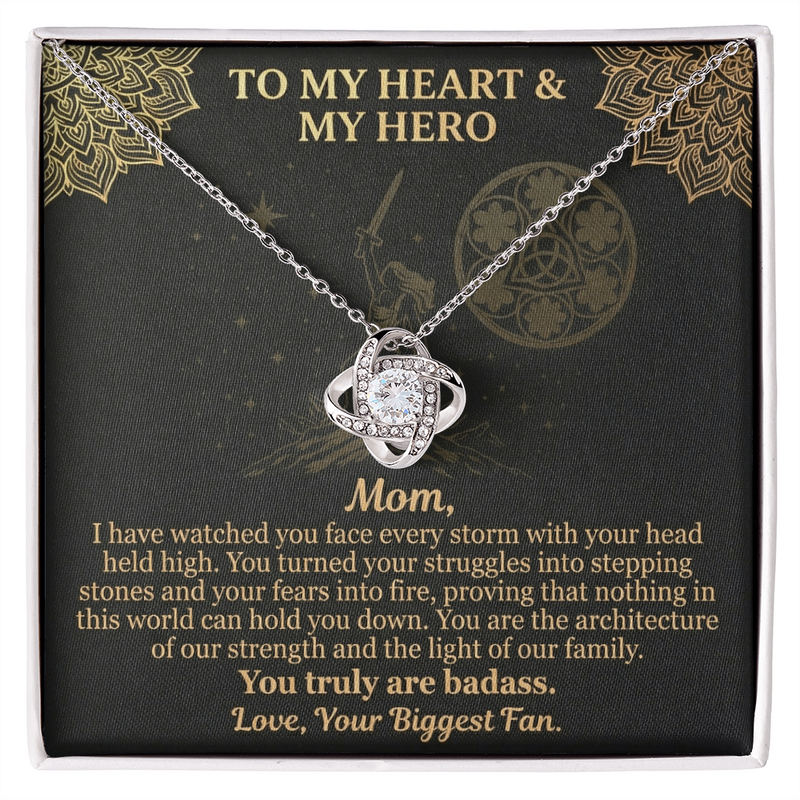 A Hero's Honor: Badass Mom Love Knot Necklace