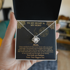 A Hero's Honor: Badass Mom Love Knot Necklace