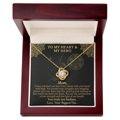 A Hero's Honor: Badass Mom Love Knot Necklace