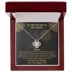 A Hero's Honor: Badass Mom Love Knot Necklace
