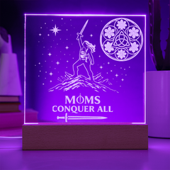 Moms Conquer All - Warrior Mom LED Night Light