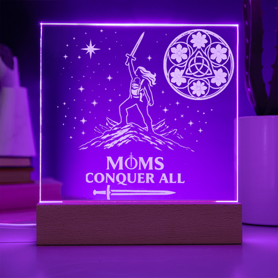 Moms Conquer All - Warrior Mom LED Night Light