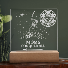 Moms Conquer All - Warrior Mom LED Night Light