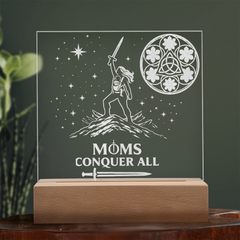 Moms Conquer All - Warrior Mom LED Night Light
